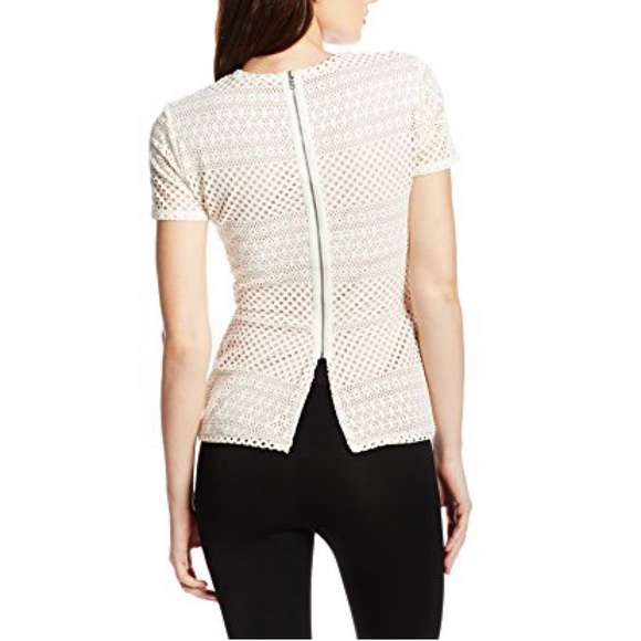 BCBG MaxAzria Women's Vicktoria Lace Peplum Top - Picture 8 of 8